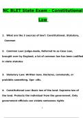 NC BLET State Exam - Constitutional Law Questions and Answers (2024 / 2025) (Verified Answers)