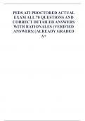 NGN ATI PEDS PROCTORED EXAM LATEST 2023 / PEDS ATI PROCTORED ACTUAL EXAM ALL 70 QUESTIONS AND CORRECT DETAILED ANSWERS WITH RATIONALES (VERIFIED ANSWERS) |ALREADY GRADED A+