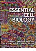 TEST BANK FOR ESSENTIAL CELL BIOLOGY 5TH EDITION BY BRUCE ALBERTS, ALEXANDER D JOHNSON, DAVID MORGAN, MARTIN RAFF, KEITH ROBERTS, PETER WALTER ISBN 9780393691092