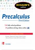 Schaum's Outline of Precalculus Third Edition Fred Safier Professor of Mathematics City College of San Francisco