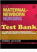 TEST BANK OLDS MATERNAL-NEWBORN NURSING & WOMENS HEALTH ACROSS THE LIFESPAN 10TH EDITION (CHAPTERS 1 – 37)