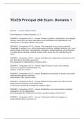 TExES Principal 268 Exam Domains 1 Questions and Answers