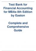 Test Bank for Financial Accounting for MBAs 8th Edition by Easton