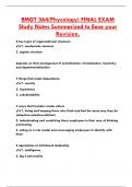 BMGT 364(Phycology) FINAL EXAM  Study Notes Summarized to Ease your  Revision.