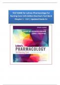 Test Bank for Lehnes Pharmacology For Nursing Care 11th Edition Burchum Test Bank Chapter 1 - 112 | Updated Guide 2024 A+