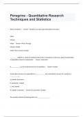 Peregrine - Quantitative Research Techniques and Statistics.