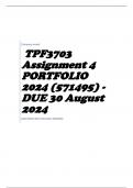 TPF3703 Assignment 4 PORTFOLIO 2024 (571495) - DUE 30 August 2024