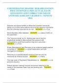 CERTIFIED PSYCHIATRIC REHABILITATION  PRACTITIONER (CPRP) ACTUAL EXAM  QUESTIONS AND CORRECT DETAILED ANSWERS ALREADY GRADED A+ NEWEST  2024