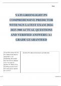 VATI GREENLIGHT PN COMPREHENSIVE PREDICTOR WITH NGN LATEST EXAM 2024-2025 WITH DETAILED QUESTIONS VERIFIED ANSWERS (100% CORRECT) ALREADY GRADED A+ 2