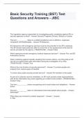 Basic Security Training (BST) Test Questions and Answers - JIBC