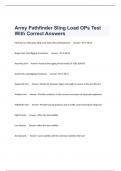 Army Pathfinder Sling Load OPs Test With Correct Answers.