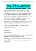 Illinois PEL Study Material Exam questions and Answers (Illinois School Social Worker Exam #238)