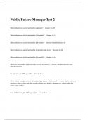 Publix Bakery Manager Test 2.