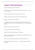 Lesson 7: American Beauty Questions And Answers Rated A+