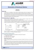 Good quality notes on Physics - Kinematics of Rotational Motion. Very helpful for students preparing for Engineering and medical entrance examination and also who are studying in Class XI and XII