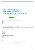 HESI A2 MATHS 2 LATEST VERSIONS 2023-2024 REAL EXAM 300+ QUESTIONS AND ANSWERS EXPERT SOLUTIONS