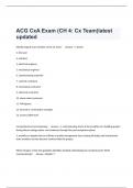 ACG CxA Exam (CH 4 Cx Team)latest updated