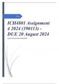 ICH4801 Assignment 4 2024 (390113) - DUE 20 August 2024