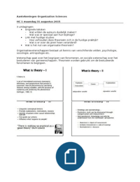 aantekeningen colleges 2015/2016 organization sciences vu