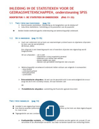 Samenvatting statistiek 1 