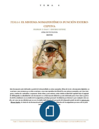 Psicobiología Tema 6: EL SISTEMA SOMATESTÉSICO: FUNCIÓN EXTEROCEPTIVA