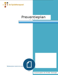 Preventieplan 2014 inclusief verantwoording 