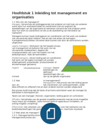 Samenvatting Management H1,2,3,4,9,11,14,16,17