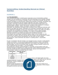 Normal and Clinical Nutrition - samenvatting boek