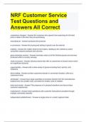 NRF Customer Service Test Questions and Answers All Correct.docx
