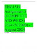 ENG1514 Assignment 3 (COMPLETE ANSWERS) 2024 (832090) - 5 August 2024