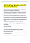 NRF list 2 Test Questions with All Complete Solutions.docx