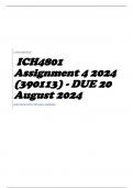 ICH4801 Assignment 4 2024 (390113) - DUE 20 August 2024