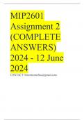 MIP2601 Assignment 2 (COMPLETE ANSWERS) 2024 - 12 June 2024