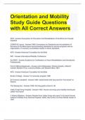 Orientation and Mobility Study Guide Questions with All Correct Answers.docx