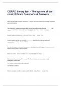 CERAD theory test - The system of car control Exam Questions & Answers.