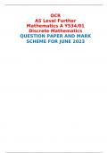 OCR AS Level Further Mathematics A Y534/01 Discrete Mathematics QUESTION PAPER AND MARK SCHEME FOR JUNE 2023 