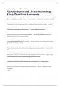 CERAD theory test - In-car technology Exam Questions & Answers.