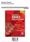 Solution Manual for DHO Health Science Updated, 8th Edition by Simmers, 9781133693611 , Covering Chapters 1-24 | Includes Rationales