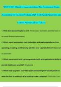 WGU C213 Objective Assessment and Pre-Assessment Exam Accounting for Decision Makers 2024 Study Guide Questions and Answers (2024 / 2025) (Verified Answers)