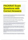 PACKRAT Exam Questions with Correct Answers.docx