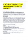 PACKRAT OBGYN Exam Questions with Correct Answers.docx