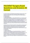 PACKRAT Surgery Exam Questions and Answers All Correct.docx