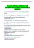 Nursing 3100 Exam 2 Unit 4 & 5 Questions with Verified Answers 100% Accuracy.