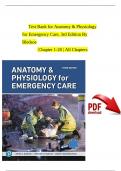 Test Bank for Anatomy & Physiology for Emergency Care, 3rd Edition By Bledsoe  Chapter 1-20 | All Chapters| Complete Guide With Solution|2024|