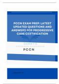 PCCN Exam Prep: Latest Updated Questions and Answers  for Progressive Care Certification