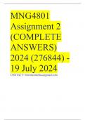 MNG4801 Assignment 2 (COMPLETE ANSWERS) 2024 (276844) - 19 July 2024