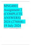 MNG4801 Assignment 2 (COMPLETE ANSWERS) 2024 (276844) - 19 July 2024