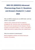 NSG 533 (NSG533) Advanced Pharmacology Exam 2 | Questions and Answers Graded A+ | Latest 2024 Wilkes 