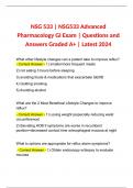 NSG 533 | NSG533 Advanced Pharmacology GI Exam | Questions and Answers Graded A+ | Latest 2024