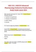 NSG 533 | NSG533 Advanced Pharmacology Endocrine Practice Exam Study Guide Latest 2024 